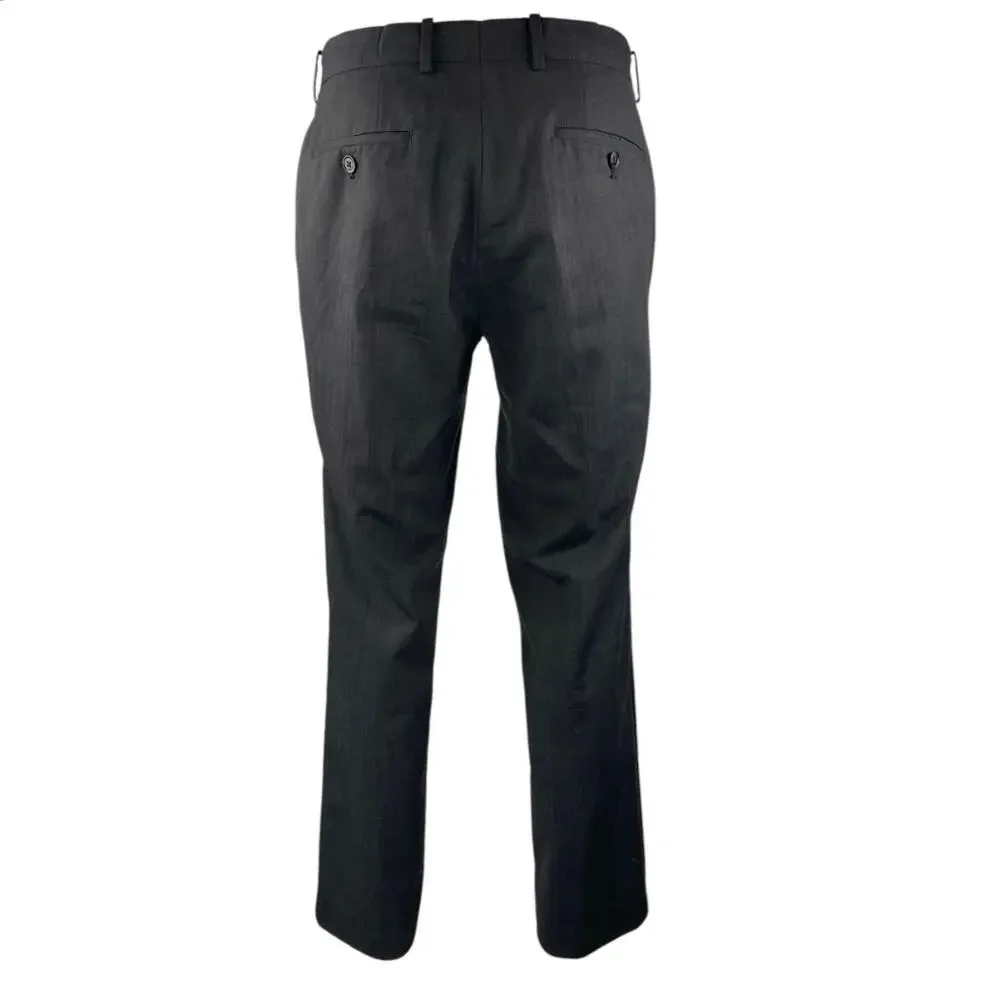 Bar III 100% Wool Men's Black Slim Fit Straight Leg Trousers Dress Pants Size 32
